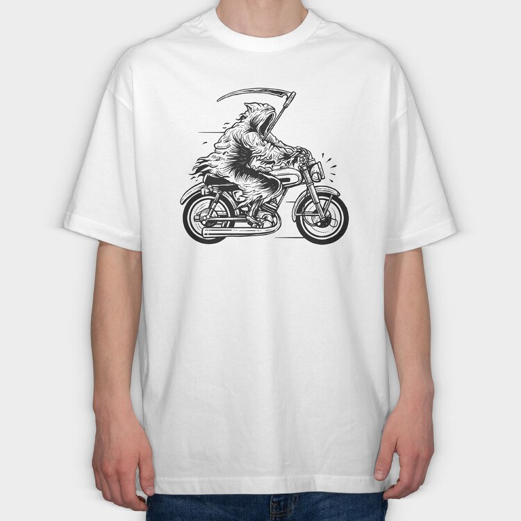 Reaper Racer, Tricou Oversize Barbati (Unisex)