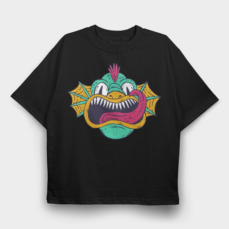 Monster Faces 4, Tricou Oversize Barbati (Unisex)