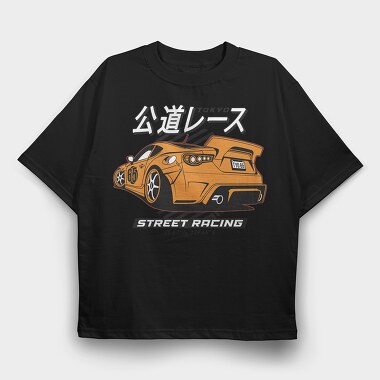 Street Race Tokyo, Tricou Oversize Barbati (Unisex)