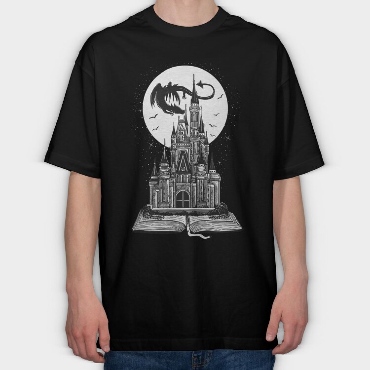 Fairytale Book, Tricou Oversize Barbati (Unisex)