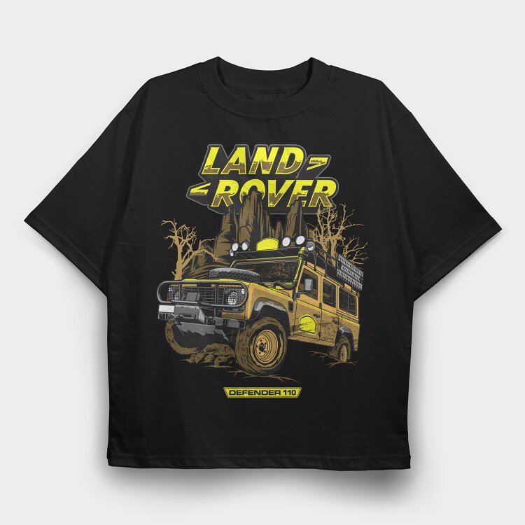 Land Rover Camel, Tricou Oversize Barbati (Unisex)
