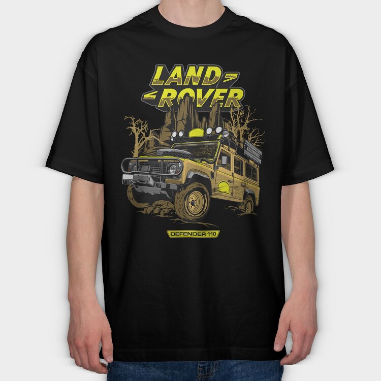 Land Rover Camel, Tricou Oversize Barbati (Unisex)