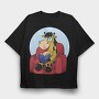 Giraffe Reading, Tricou Oversize Barbati (Unisex)