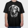 Borzoi Dog, Tricou Oversize Barbati (Unisex)