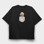 Golden Doodle Pocket, Tricou Oversize Barbati (Unisex)