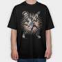 Rock Skeleton, Tricou Oversize Barbati (Unisex)