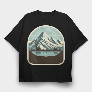 Mountain Lake, Tricou Oversize Barbati (Unisex)
