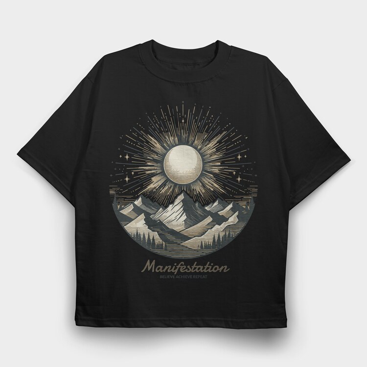 Mountain Manifestation, Tricou Oversize Barbati (Unisex)