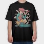 Guitar Pedals Anime, Tricou Oversize Barbati (Unisex)