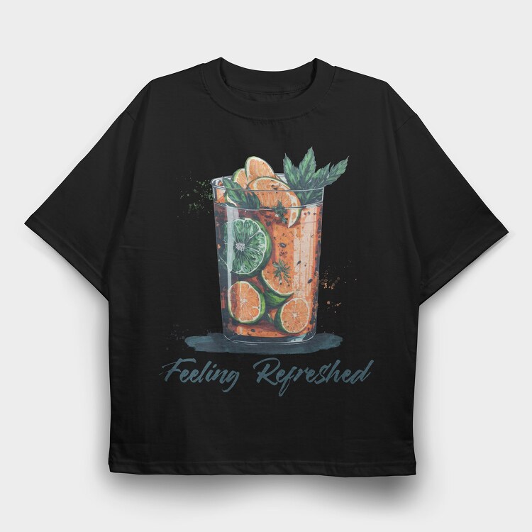 Feeling Refreshed Mojito, Tricou Oversize Barbati (Unisex)