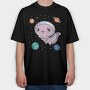 Axolotl Space, Tricou Oversize Barbati (Unisex)