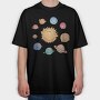 Kawaii Solar System, Tricou Oversize Barbati (Unisex)
