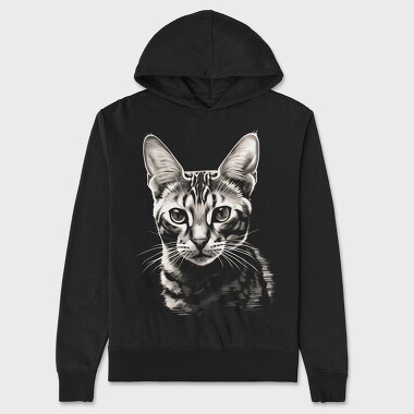 Cat Portrait, Hanorac Oversize Barbati (Unisex)