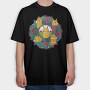 Llama Mandala, Tricou Oversize Barbati (Unisex)