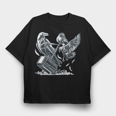 Crow Hammer, Tricou Oversize Barbati (Unisex)