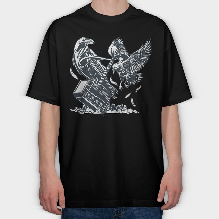 Crow Hammer, Tricou Oversize Barbati (Unisex)