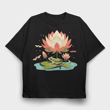Lotus Flower, Tricou Oversize Barbati (Unisex)