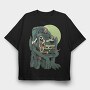 Wolf Moon Cartoon, Tricou Oversize Barbati (Unisex)