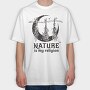 Modern Witch Nature Is My Religion Herbs Sage, Tricou Oversize Barbati (Unisex)