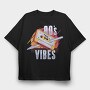 80 S Vibes Cassette, Tricou Oversize Barbati (Unisex)