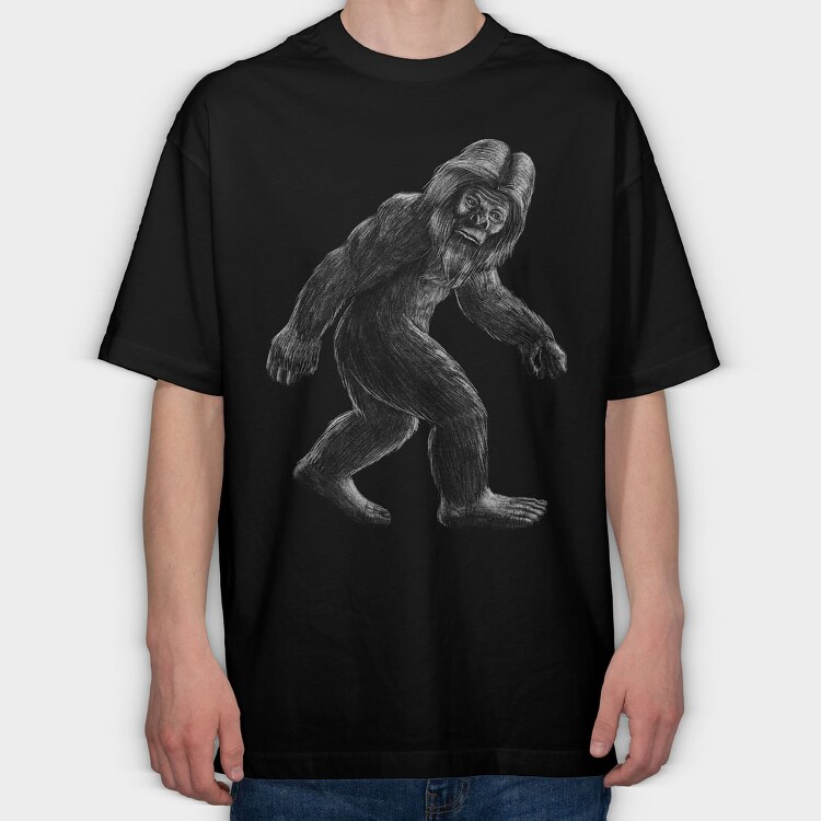 Realistic Big Foot, Tricou Oversize Barbati (Unisex)