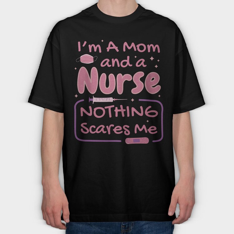 Mom and Nurse, Tricou Oversize Barbati (Unisex)