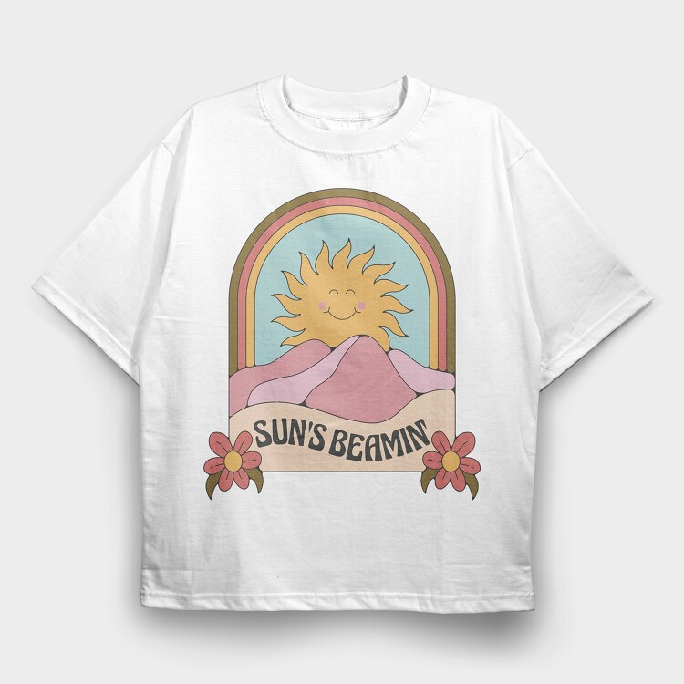 Suns Beamin, Tricou Oversize Barbati (Unisex)