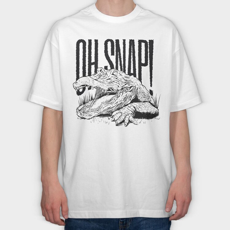 Aligator Oh Snap, Tricou Oversize Barbati (Unisex)