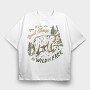 All Great Things Are Wild and Free, Tricou Oversize Barbati (Unisex)