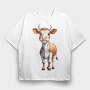 Allguer Cow, Tricou Oversize Barbati (Unisex)