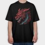 Red Dragon, Tricou Oversize Barbati (Unisex)