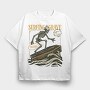 Surfing Grave Skeleton, Tricou Oversize Barbati (Unisex)