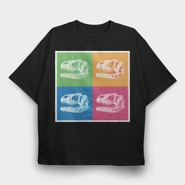 Allosaurus Pop Art, Tricou Oversize Barbati (Unisex)