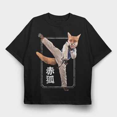 Red Fox Kick, Tricou Oversize Barbati (Unisex)