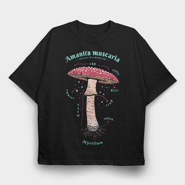 Amanita Muscaria, Tricou Oversize Barbati (Unisex)