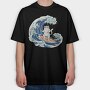 Cat Sushi Wave, Tricou Oversize Barbati (Unisex)