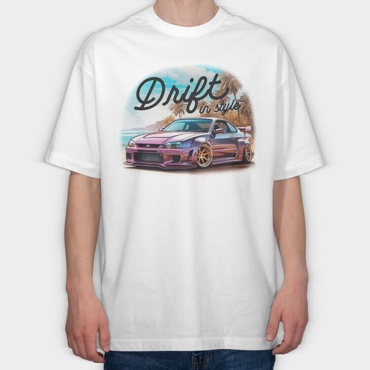 Drift Car, Tricou Oversize Barbati (Unisex)