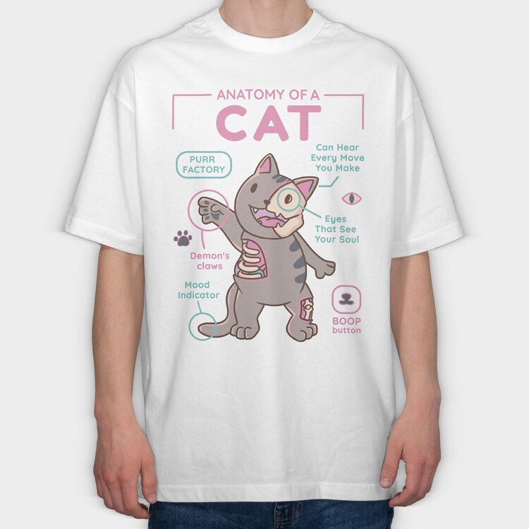 Anatomy of a Cat, Tricou Oversize Barbati (Unisex)