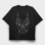 Monochrome Doberman, Tricou Oversize Barbati (Unisex)