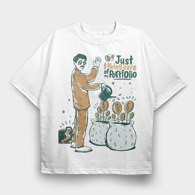 Taking Care My Portfolio, Tricou Oversize Barbati (Unisex)