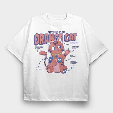 Anatomy of an Orange Cat, Tricou Oversize Barbati (Unisex)