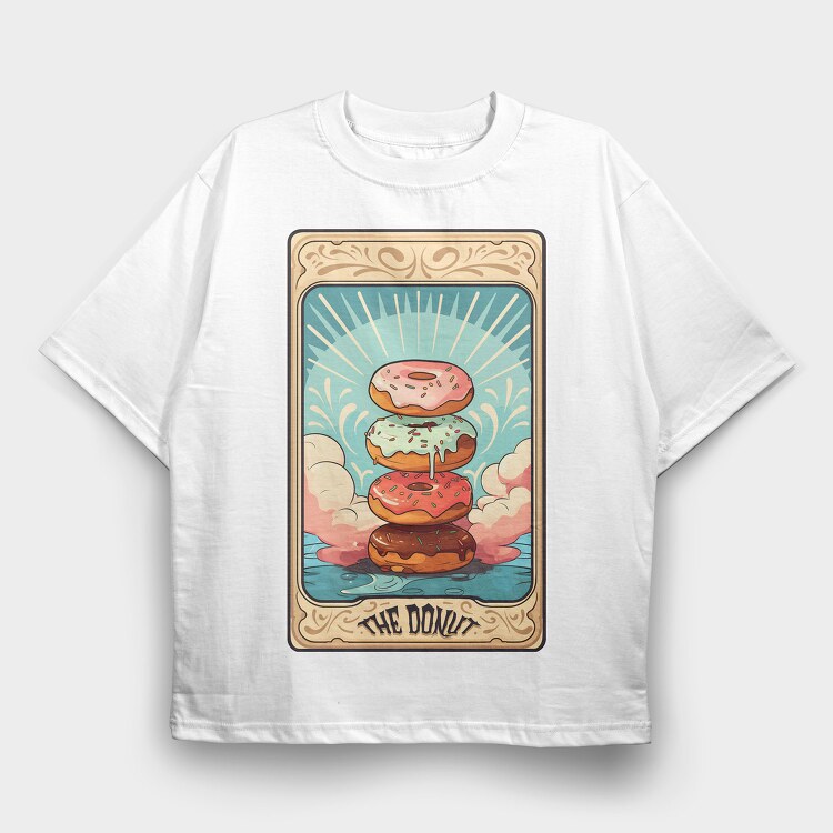 Tarot Card the Donut, Tricou Oversize Barbati (Unisex)