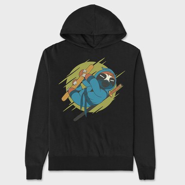 Sloth Ninja, Hanorac Oversize Barbati (Unisex)