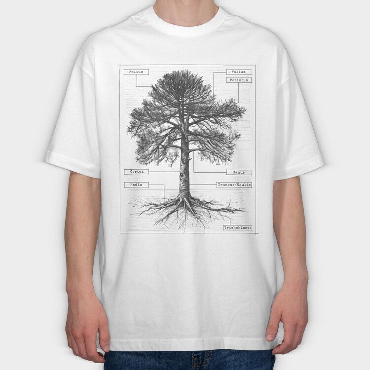 Anatomy Tree, Tricou Oversize Barbati (Unisex)