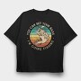 Retro Bass Fishing Quote, Tricou Oversize Barbati (Unisex)