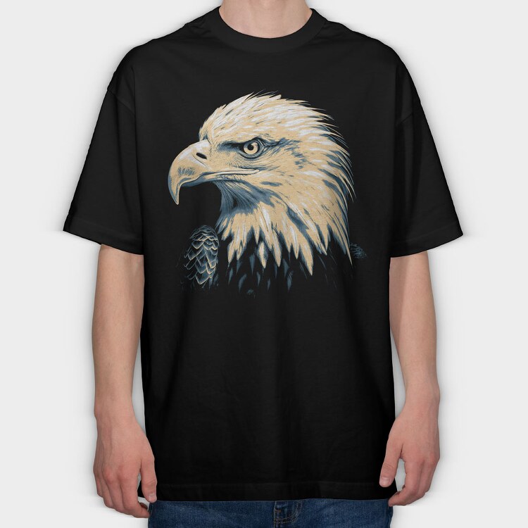 Eagle Portrait, Tricou Oversize Barbati (Unisex)