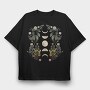 Moon Phases Dark Flowers, Tricou Oversize Barbati (Unisex)