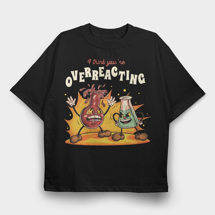 Test Tubes Cartoon, Tricou Oversize Barbati (Unisex)