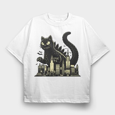 Catzilla 3, Tricou Oversize Barbati (Unisex)