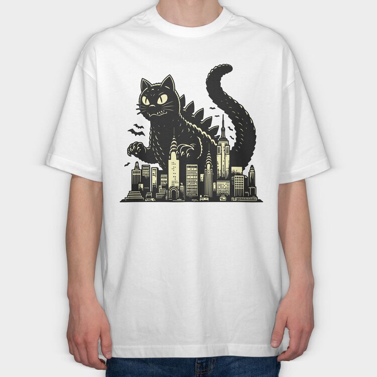 Catzilla 3, Tricou Oversize Barbati (Unisex)